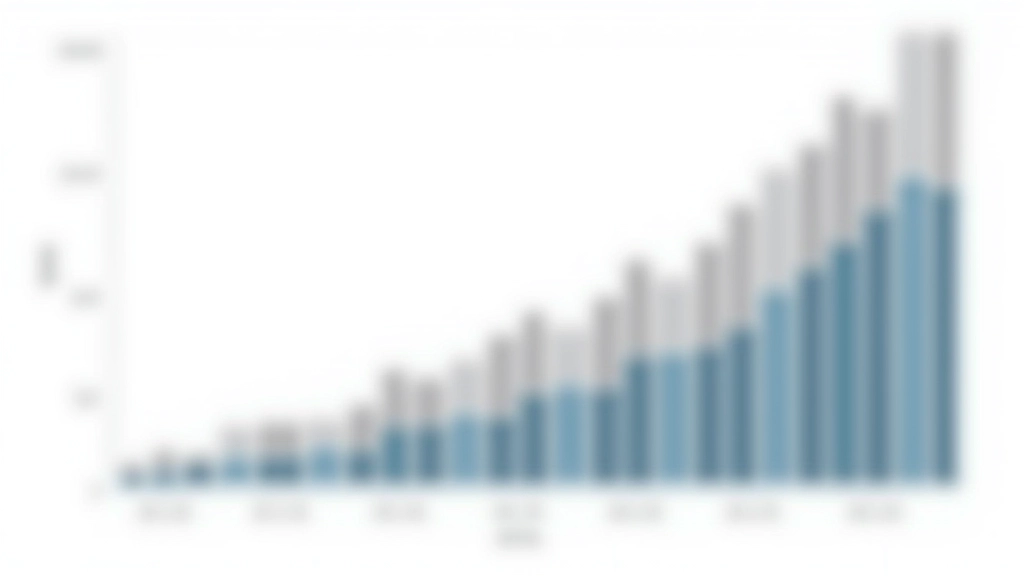 Graphique montrant la projection du déclin de la population active française de 2025 à 2040, avec courbe descendante